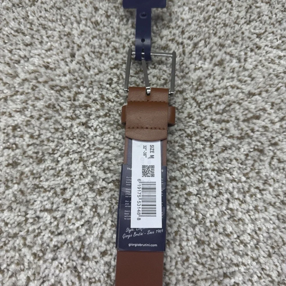 NEW Giorgio Brutini Belt Men's Size Medium 32-36 Durable Brown Casual‎ Look Prep